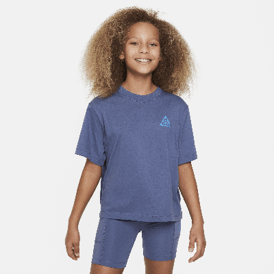 Nike Acg Big Kids' (girls') T-shirt In Blue
