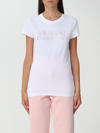 Armani Exchange Solid Color Letter Logo T-shirt In White