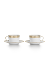 Tiffany & Co T True Set-of-two Porcelain Coffee Cup In Gold