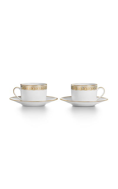 Tiffany & Co T True Set-of-two Porcelain Coffee Cup In Gold