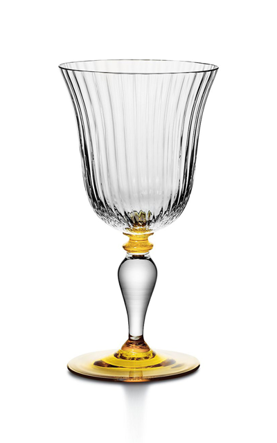 Tiffany & Co Colour Block Wine Glass In Yellow