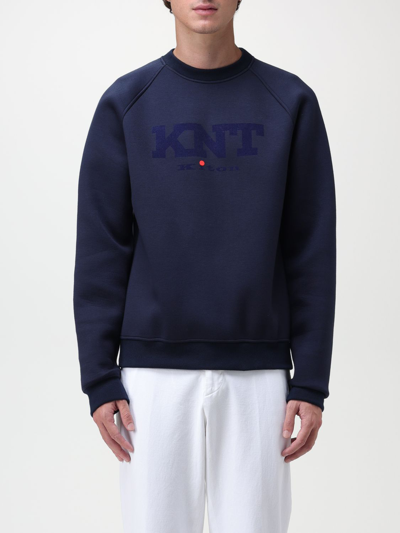 Kiton Knt Logo Sweater In Blue