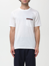 Paul Smith Pocket Stripe Cotton T-shirt In White