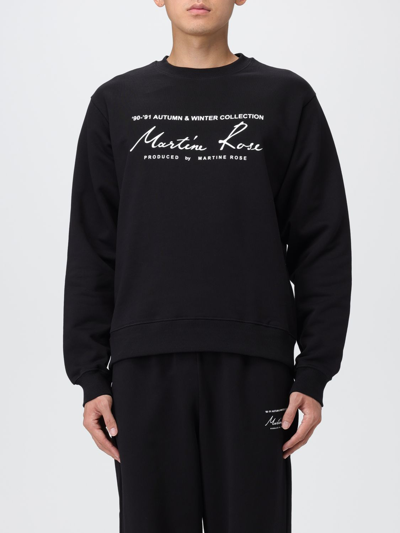 Martine Rose Logo Print Crew Neck Sweatshirt In Black