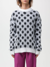 Marni Polka Dot Crewneck Sweater In White