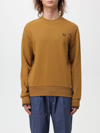 Fred Perry Sweatshirt With Logo In Camel