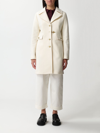 Fay Ivory Virgin Wool Blend Coat In White