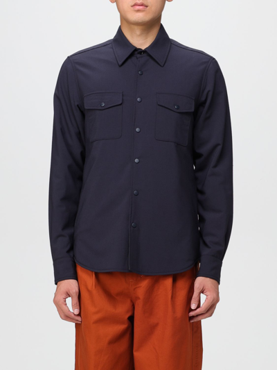 Aspesi Two Pockets Shirt In Blu