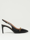 Moschino 85mm Logo-lettering Slingback Pumps In Black