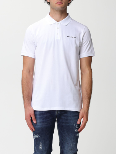 Karl Lagerfeld Polo Shirt  Men Color White