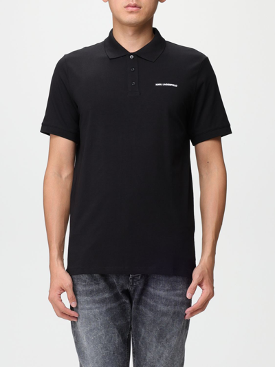 Karl Lagerfeld Polo Shirt  Men Color Black