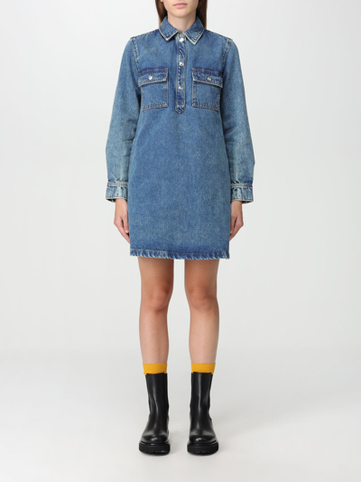 A.p.c. Dress  Woman Color Blue