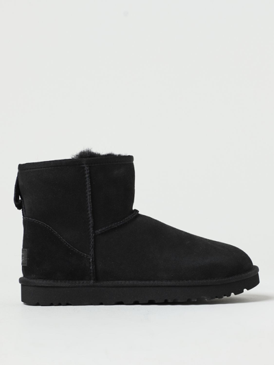Ugg Flat Ankle Boots  Woman Color Black