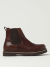Birkenstock Highwood Slip-on Leather Boots In Brown
