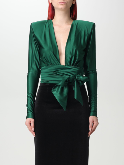 Alexandre Vauthier Top  Woman Color Green In Green