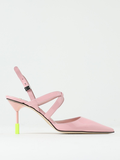 Msgm 95mm Pointed Leather Pumps In Pink
