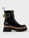 Chloé Chloe Owena Leather Boots Women In Black