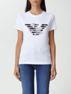 EMPORIO ARMANI COTTON T-SHIRT WITH CONTRASTING LOGO,E71301001