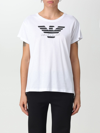 EMPORIO ARMANI COTTON T-SHIRT WITH LOGO PRINT,E71302001