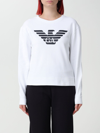 Emporio Armani Logo-print Cotton Sweatshirt In White