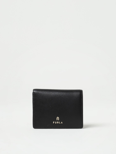 Furla Camelia Leather Wallet In Black