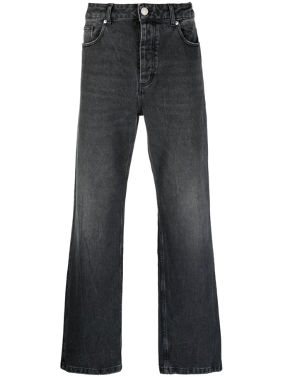 Ami Alexandre Mattiussi Straight Fit Jeans In Used Black