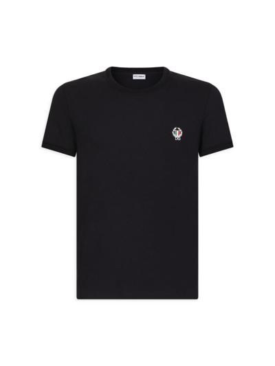Dolce & Gabbana Men's Cotton Crewneck T-shirt In Black