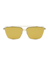 Fendi Women's Baguette Metal Rectangle Sunglasses In Endura Gold
