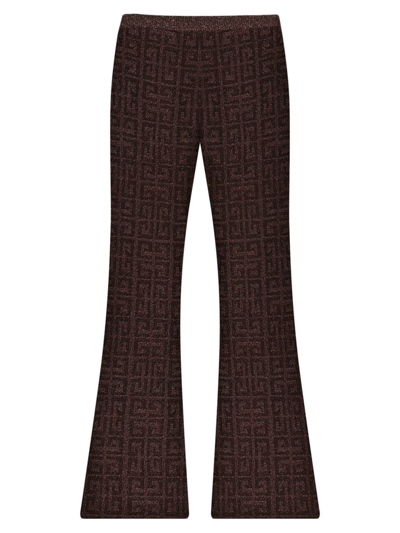 Givenchy Women's Flare Pants In 4g Jacquard In Brown