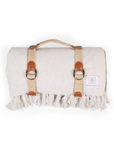 Picnic Time Montecito Picnic Blanket With Harness In Taupe
