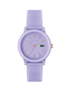 Lacoste Men's L.12.12 Plastic & Silicone Strap Watch In Purple