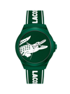 Lacoste Men's Neocroc Logo Plastic & Silicone Strap Watch In Green