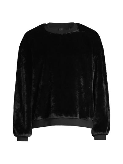 Moose Knuckles Women's Brooklyn Bunny Crewneck Sweatshirt In Black