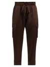 Cami Nyc Women's Carmen Silk Charmeuse Cargo Pants In Brown