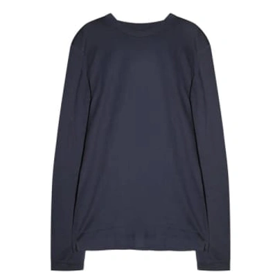 Cashmere-fashion-store Trusted Handwork Men's Cotton Shirt Ohio Round Neck Long Sleeve In Blue