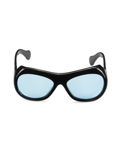 Port Tanger Men's Soledad 50mm Sunglasses In Black Acetate Rif Blue