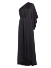 Ramy Brook Women's Simone Knot-front Satin Gown In Black