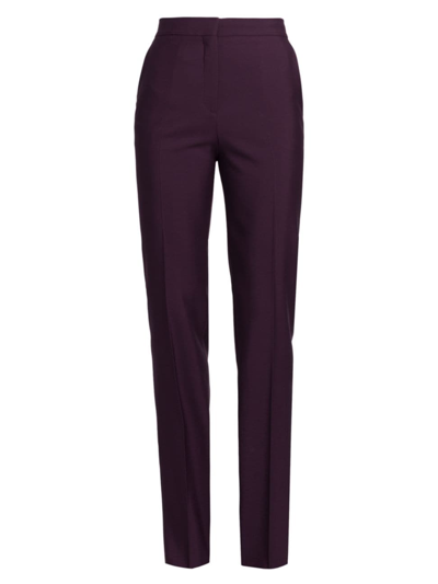 Alexander Mcqueen Women's Narrow Bootcut Trousers In Night Shade