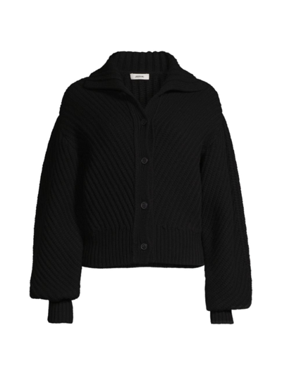 Jason Wu Women's Rib-knit Jumper Jacket In Black