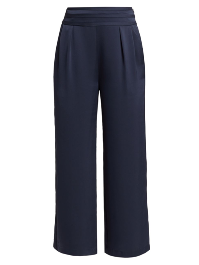 Ramy Brook Joss Cropped Wide Leg Pant In Navy