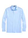 Polo Ralph Lauren Cotton Lisle Classic Fit Long Sleeve Polo Shirt In Austin Blue