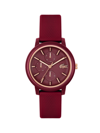 Lacoste Women's L.12.12 Plastic & Silicone Strap Chronograph Watch In Red