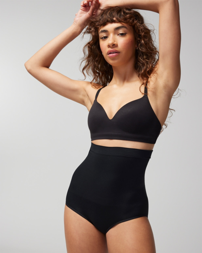 Soma Women's Seamless High-waist Shaping Brief In Black Size Medium/large |