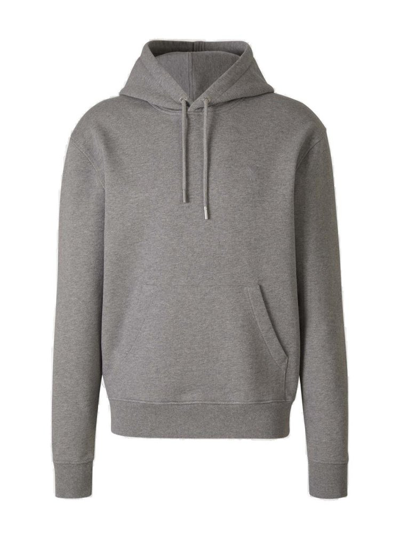 Ami Alexandre Mattiussi Ami Paris Ami De Coeur Logo Embroidered Hoodie In Grey