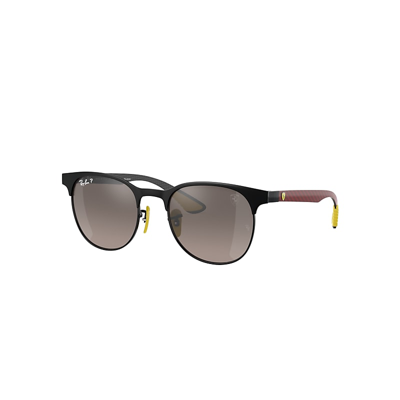Ray Ban Scuderia Ferrari Monza Ltd | Rb8327m Sonnenbrillen Dark Red On Carbon Fassung Silber Glas Polarisier