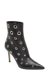 Gianvito Rossi Black Gianvito 85 Eyelet Leather Ankle Boots In Black