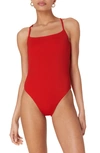 ANDIE THE FIJI LACE-UP BACK LONG TORSO ONE-PIECE SWIMSUIT