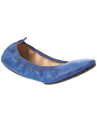 Yosi Samra Nina Foldable Ballet Flat In Royal Blue Peta-approved Vegan Leather