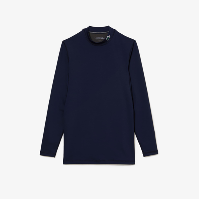 Lacoste Men's Recycled Fiber Long Sleeve Sports T-shirt In Blue