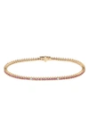 Adina Reyter 14k Yellow Gold Pink Sapphire & Diamond Tennis Bracelet In Yellow Gold